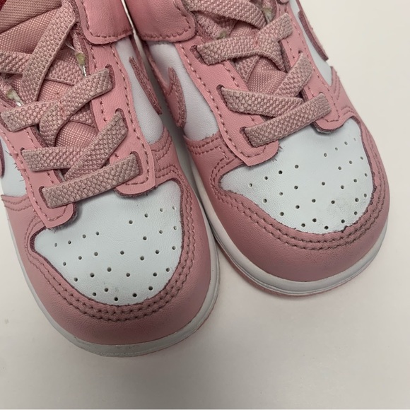 Nike Dunk Low White/Pink Glaze Pomegranate Rose HV0929-100 Toddler Shoes Size 7C - Picture 14 of 14